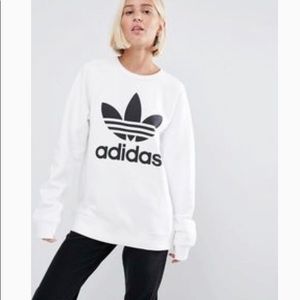 adidas oversized crew neck sweatshirt
